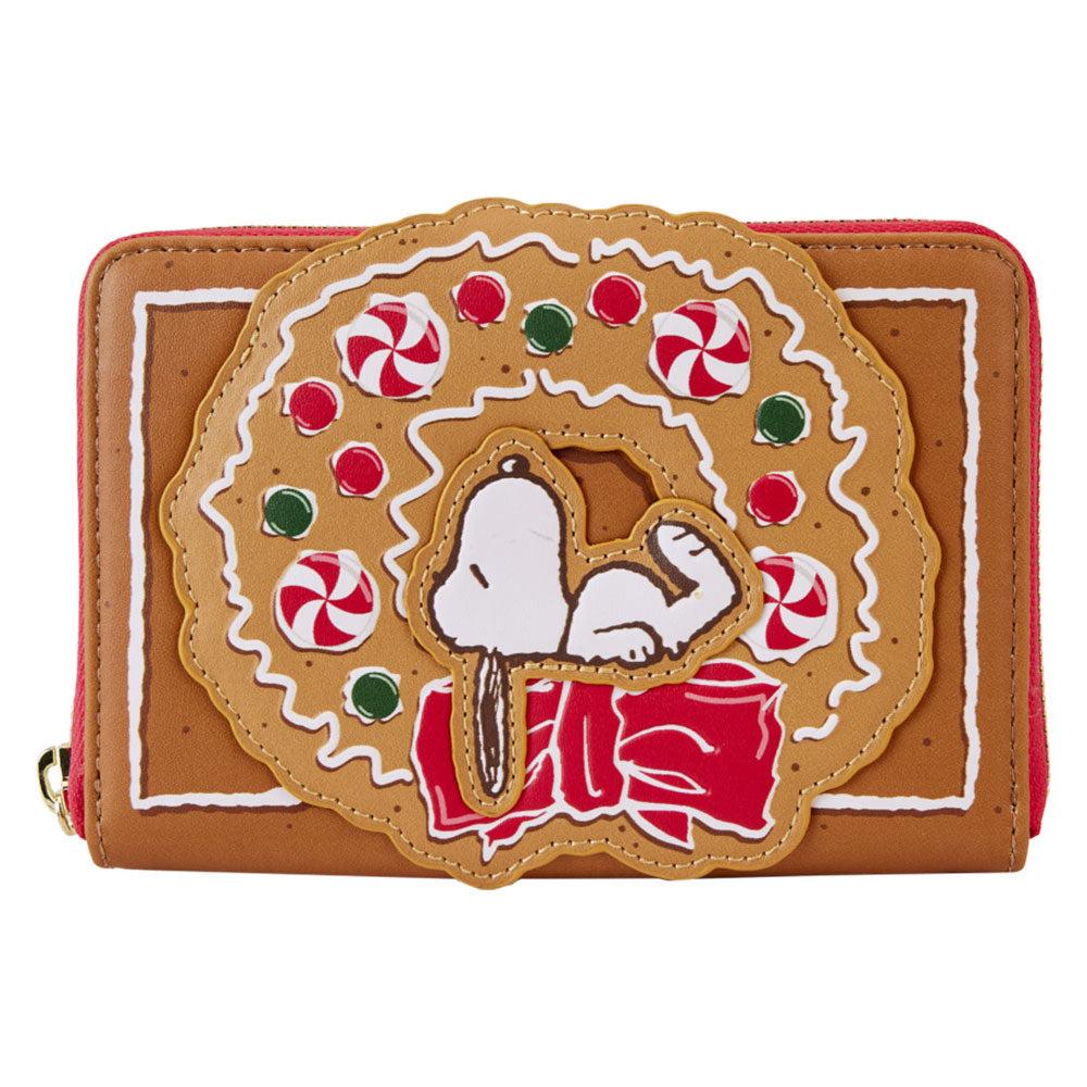 Snoopy Gingerbread Wreath Scented Zip Around Wallet  |  Wallets & Money Clips Accessories Wallets & Money Clips