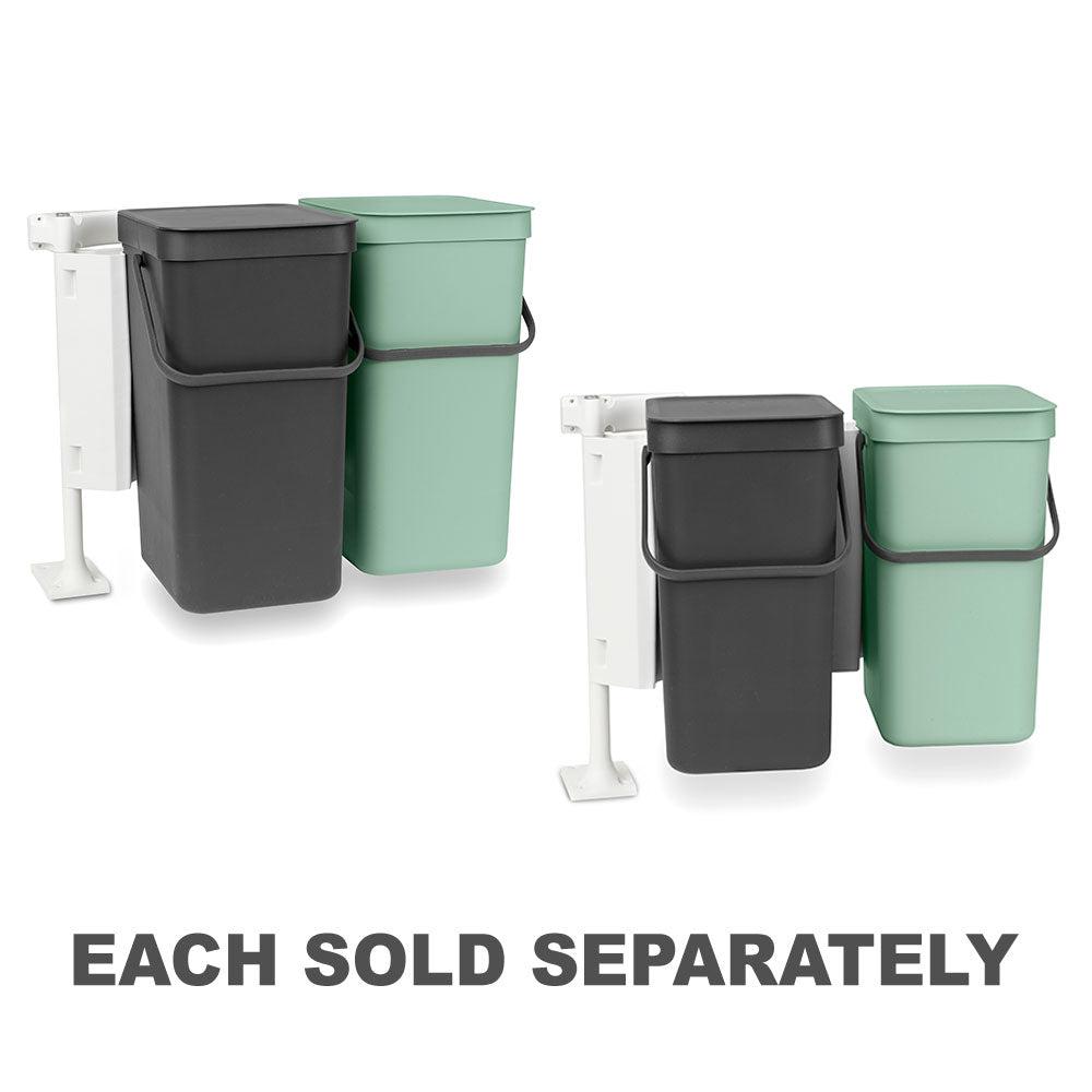 Sort & Go Double Waste Bin (Jade Grn & Grey)  |  Bedroom & Manchester Bedroom & Manchester Bedroom & Manchester