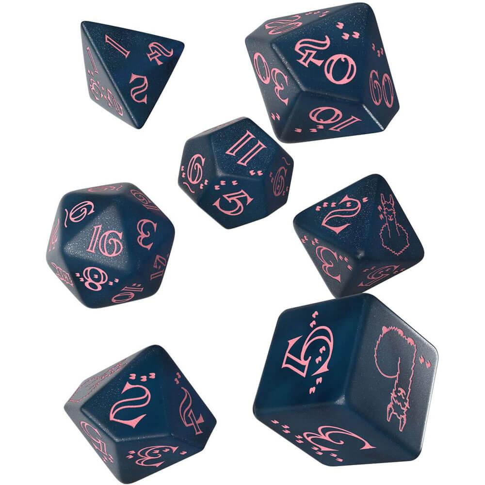 Sparkling Llama Dice Set (Blue & Pink)  |  Gaming & Gambling Gaming & Gambling Gaming & Gambling