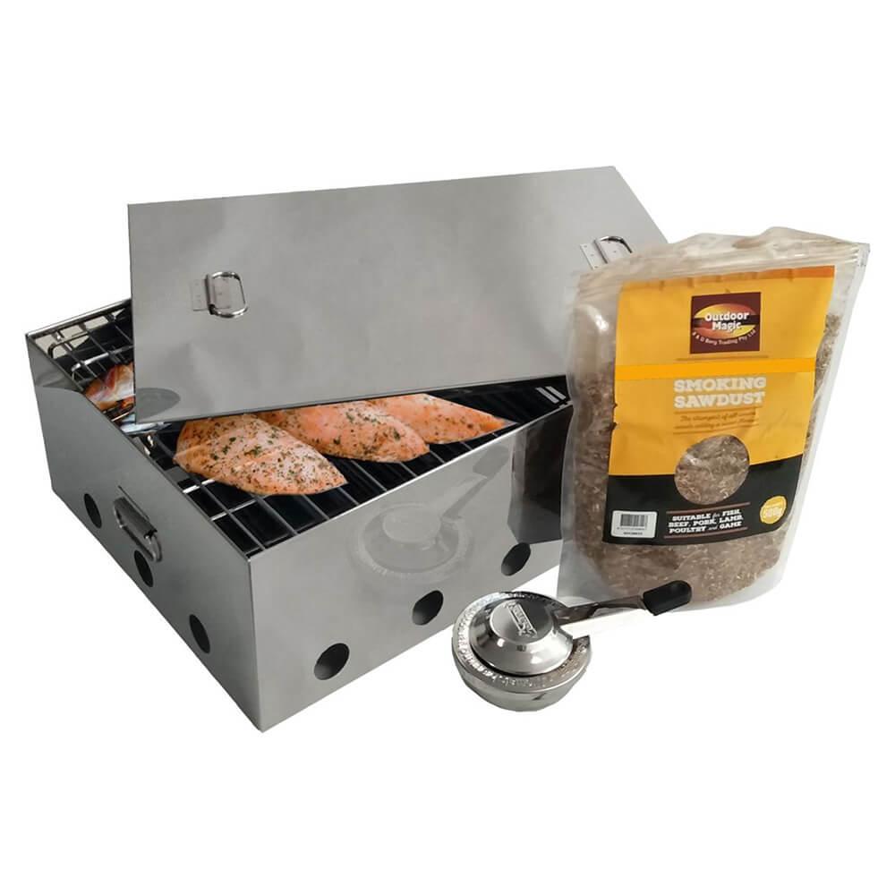 Stainless Steel Bbq Smoker Box 450X325X155Mm H  |  Barbeques Barbeques Barbeques