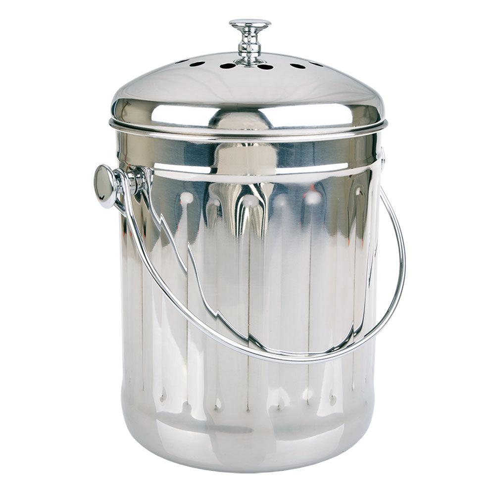 Stainless Steel Compost Bin 4.5L  |  Bedroom & Manchester Bedroom & Manchester Bedroom & Manchester