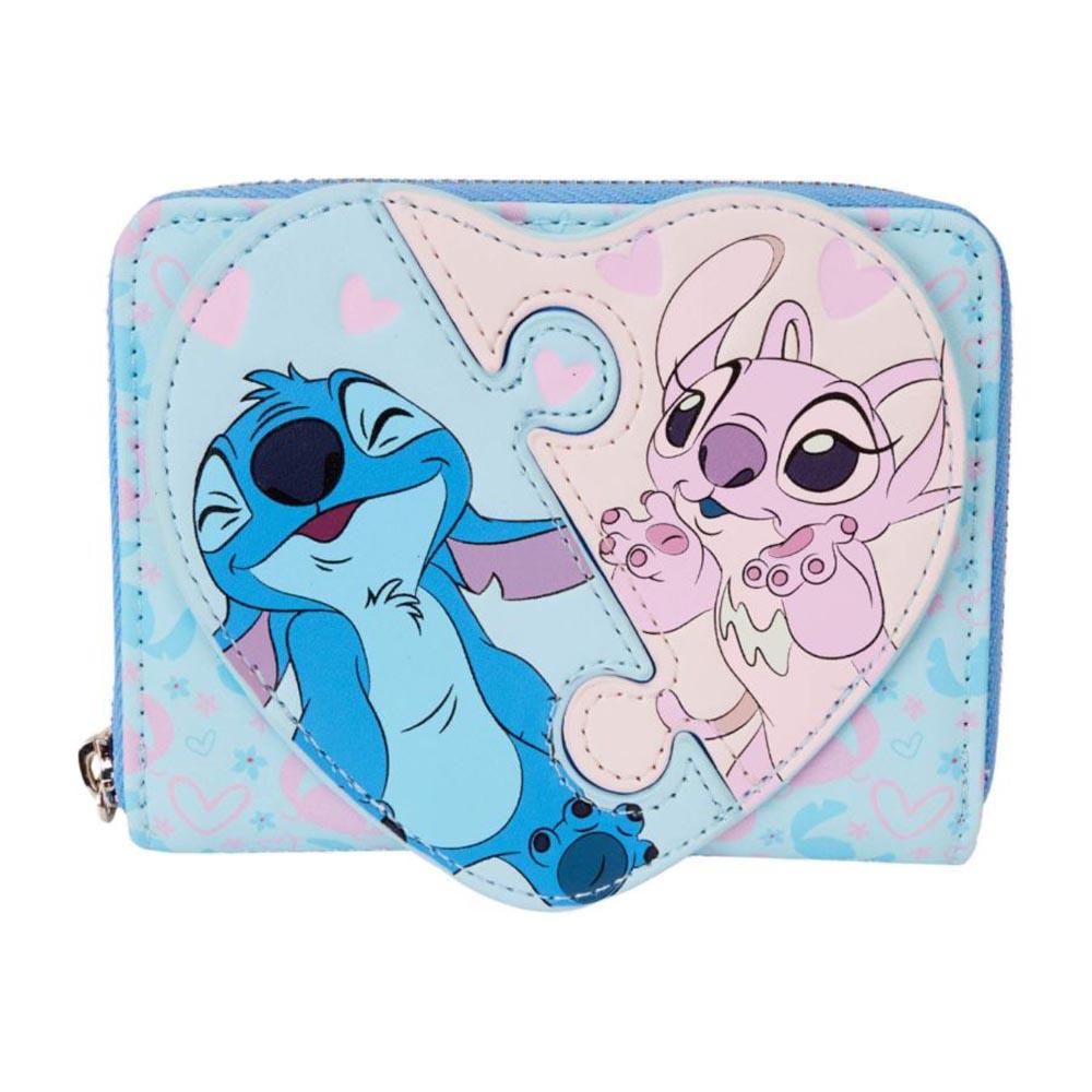 Stitch & Angel Puzzle Us Exclusive Zip Around Wallet  |  Wallets & Money Clips Accessories Wallets & Money Clips