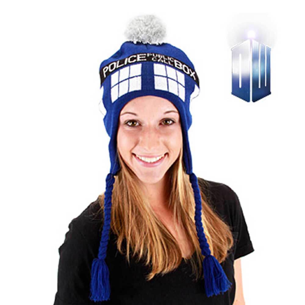 Tardis Laplander Beanie  |  Hats, Scarves & Gloves Accessories Hats, Scarves & Gloves