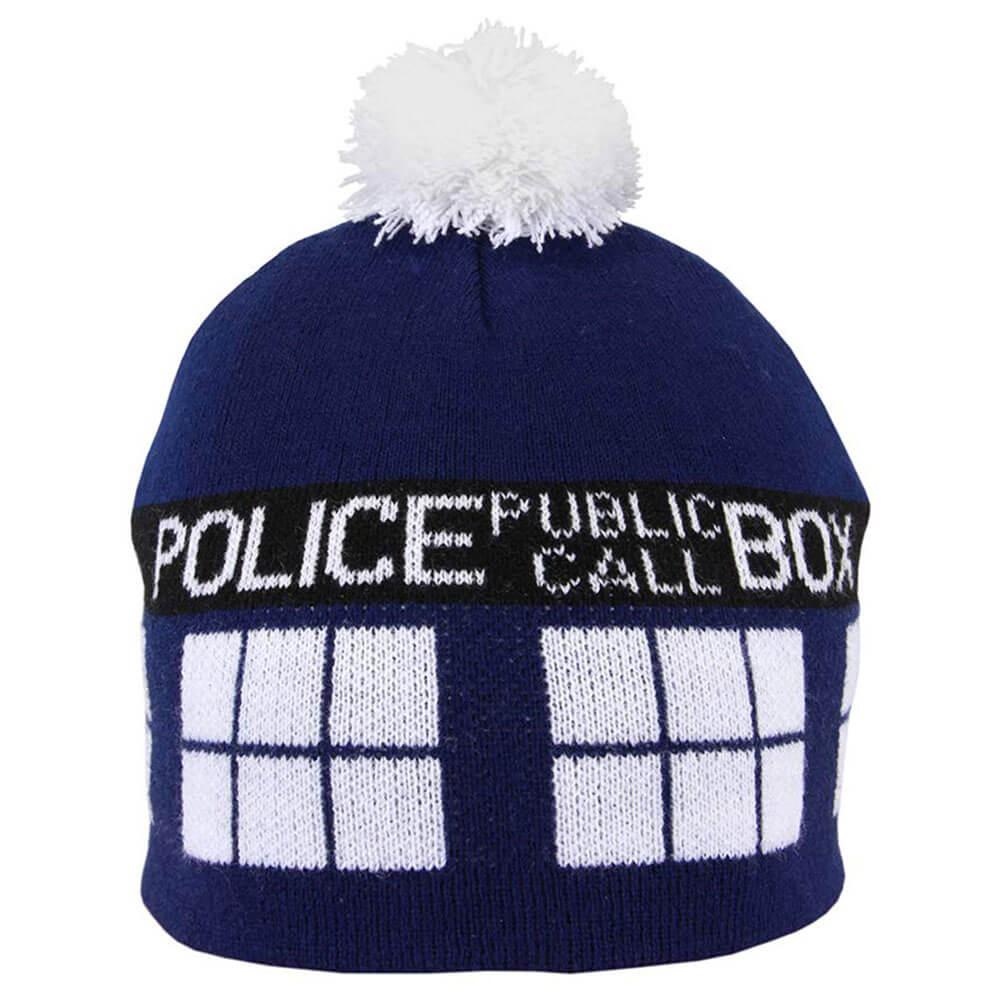 Tardis Pom Beanie  |  Hats, Scarves & Gloves Accessories Hats, Scarves & Gloves