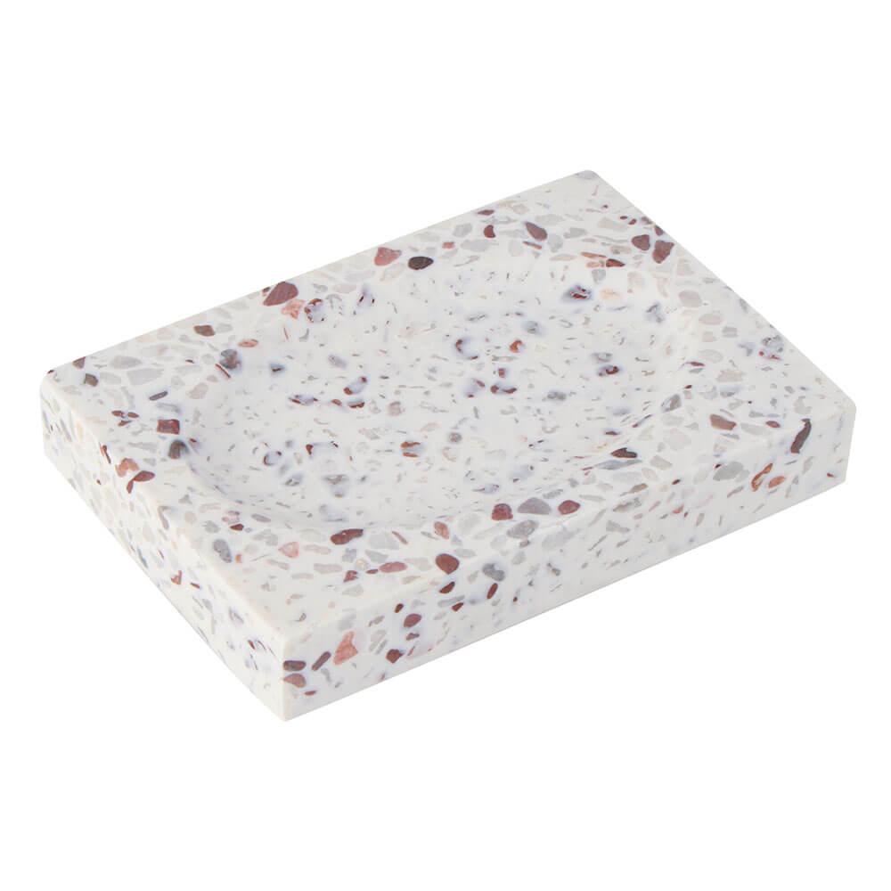 Terrazzo Polyresin Soap Dish (13X9X2Cm)  |  Skincare Grooming Skincare