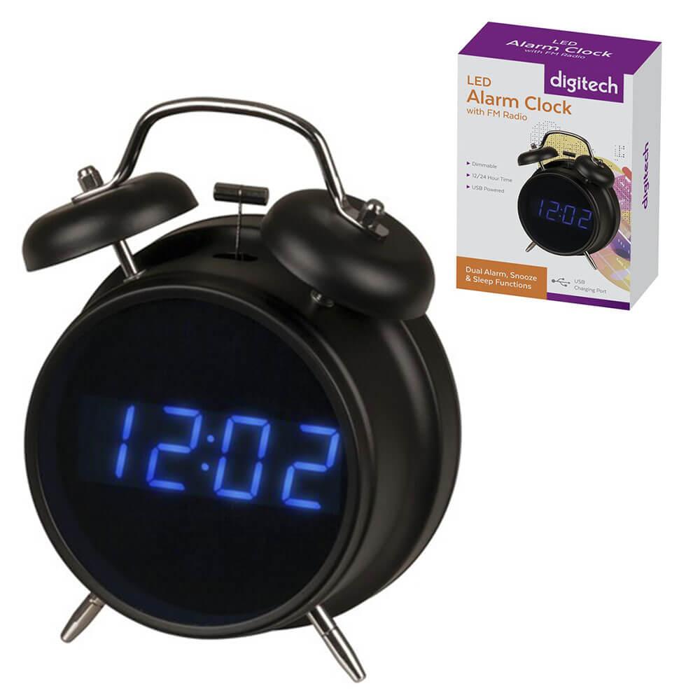 Usb Powered Led Alarm Clock With Fm Radio  |  Wall & Alarm Clocks Indoor Wall & Alarm Clocks