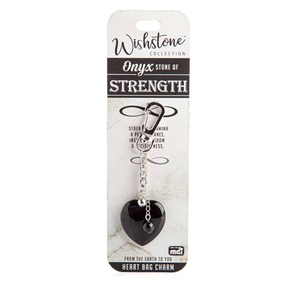 Wishstone Collection Onyx Heart Bag Charm  |  Watches & Jewellery Accessories Watches & Jewellery