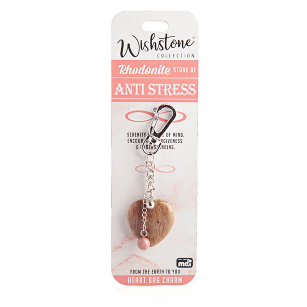 Wishstone Collection Rhodonite Heart Bag Charm  |  Watches & Jewellery Accessories Watches & Jewellery