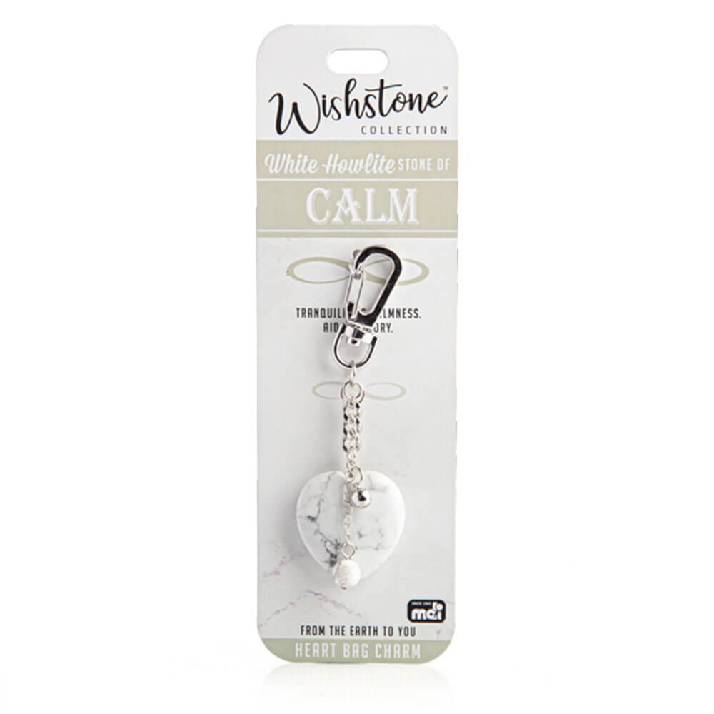 Wishstone Collection White Howlite Heart Bag Charm  |  Watches & Jewellery Accessories Watches & Jewellery