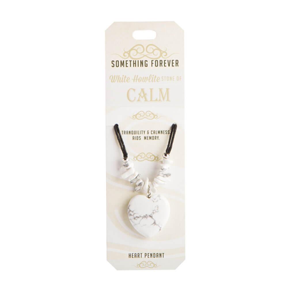 Wishstone Collection White Howlite Heart Pendant  |  Watches & Jewellery Accessories Watches & Jewellery