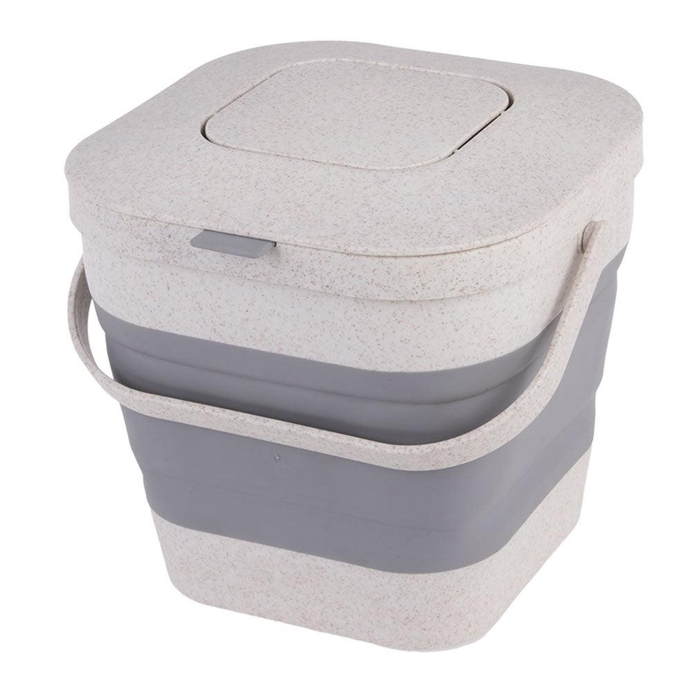 Square Collapsible Wheat Fibre Compost Bin 3.9L  |  Bedroom & Manchester Bedroom & Manchester Bedroom & Manchester