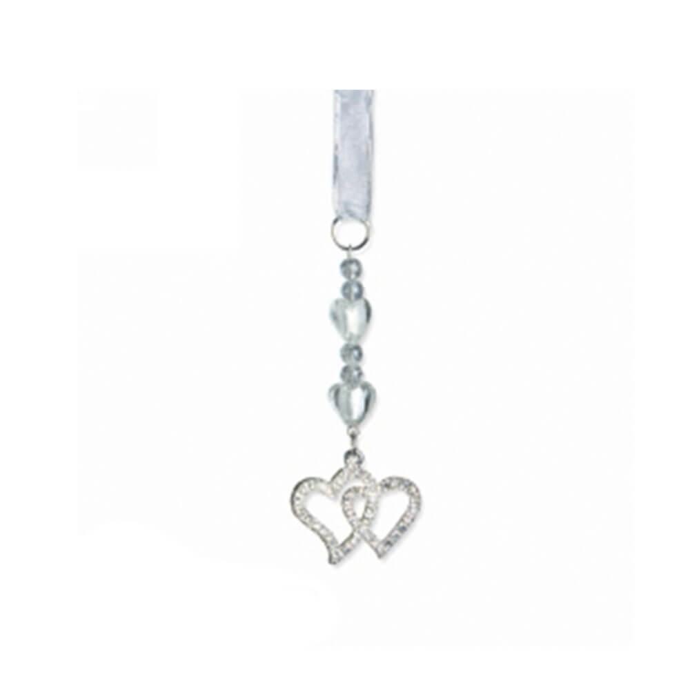 Double Diamante Heart Wedding Charm  |  Watches & Jewellery Accessories Watches & Jewellery