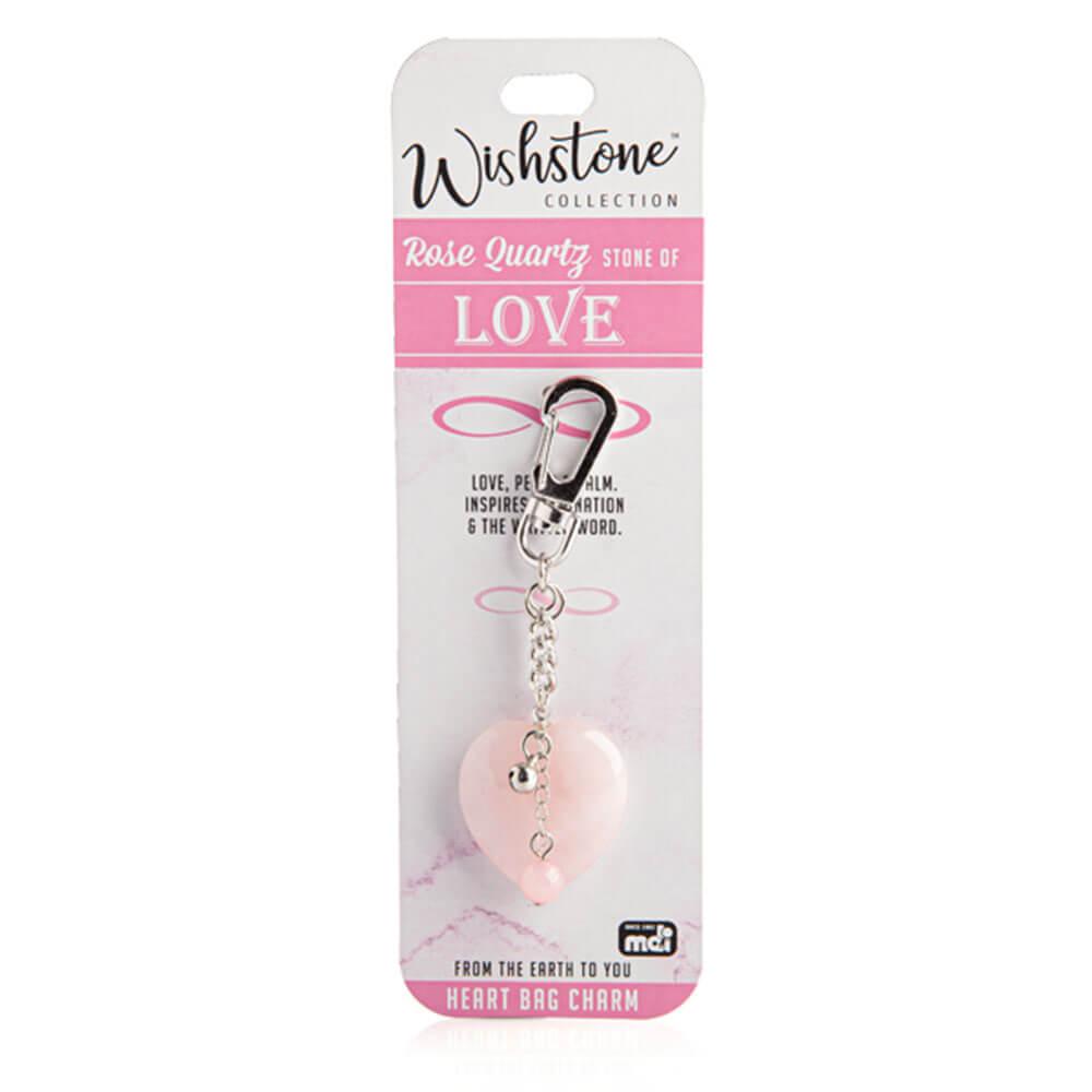 Wishstone Collection Rose Quartz Heart Bag Charm  |  Watches & Jewellery Accessories Watches & Jewellery